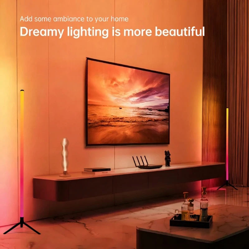 RGB LED Corner Floor Lamp