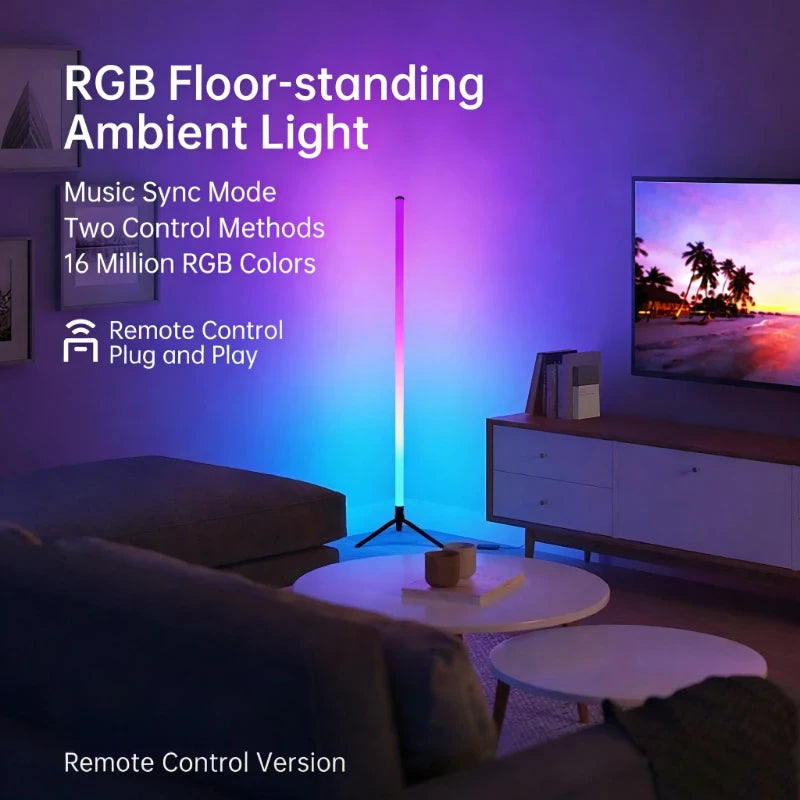 RGB LED Corner Floor Lamp