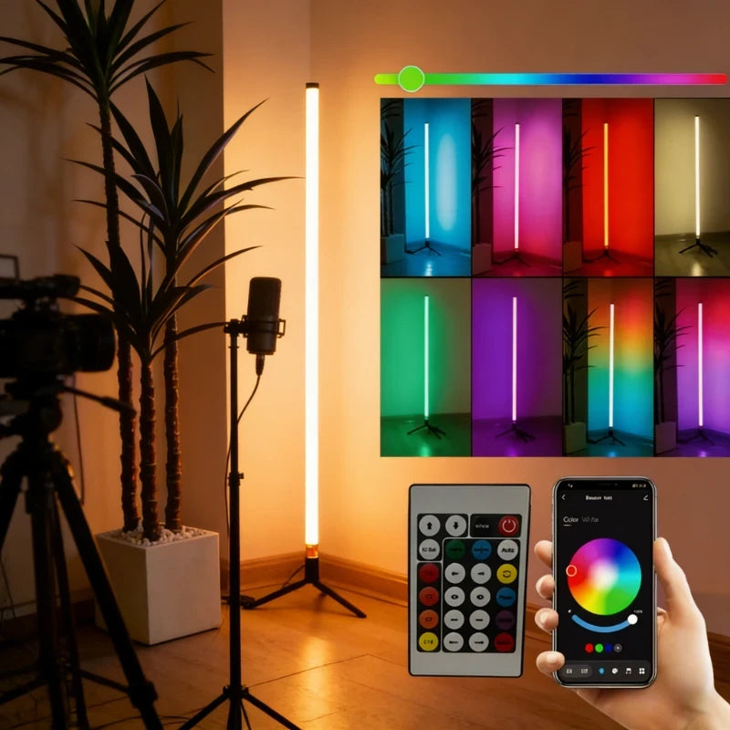 RGB LED Corner Floor Lamp
