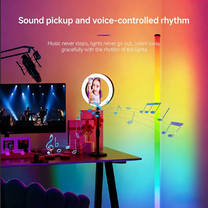 RGB LED Corner Floor Lamp
